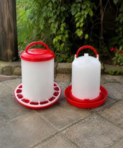 Futterautomat & Tränke mit Seilratsche - Küken Starter-Set